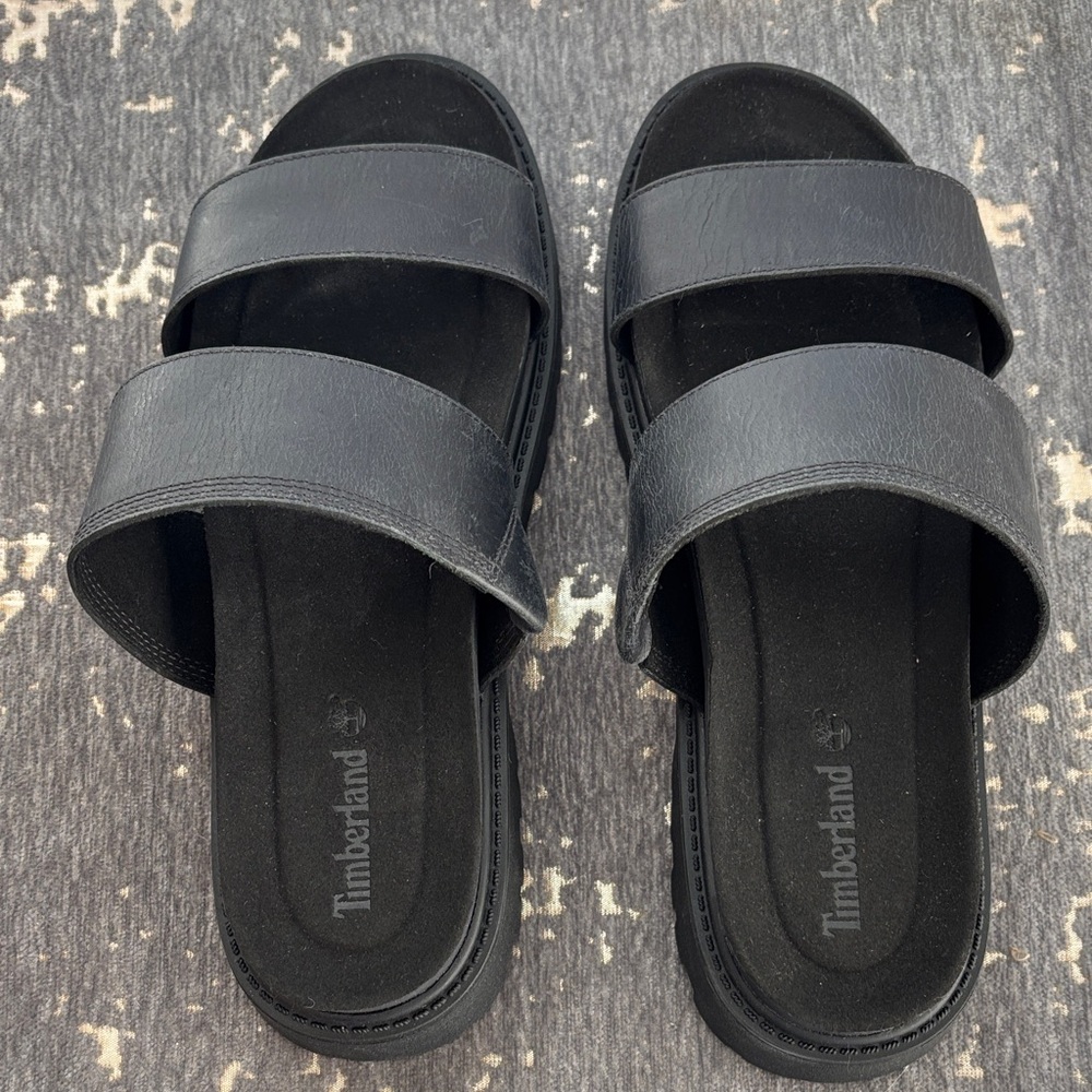 Timberland Women's Claremont Way Black Double Strap Sandals
